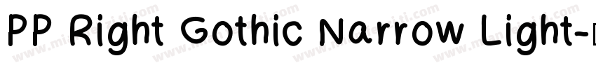 PP Right Gothic Narrow Light字体转换